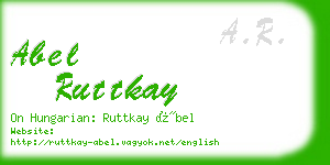 abel ruttkay business card